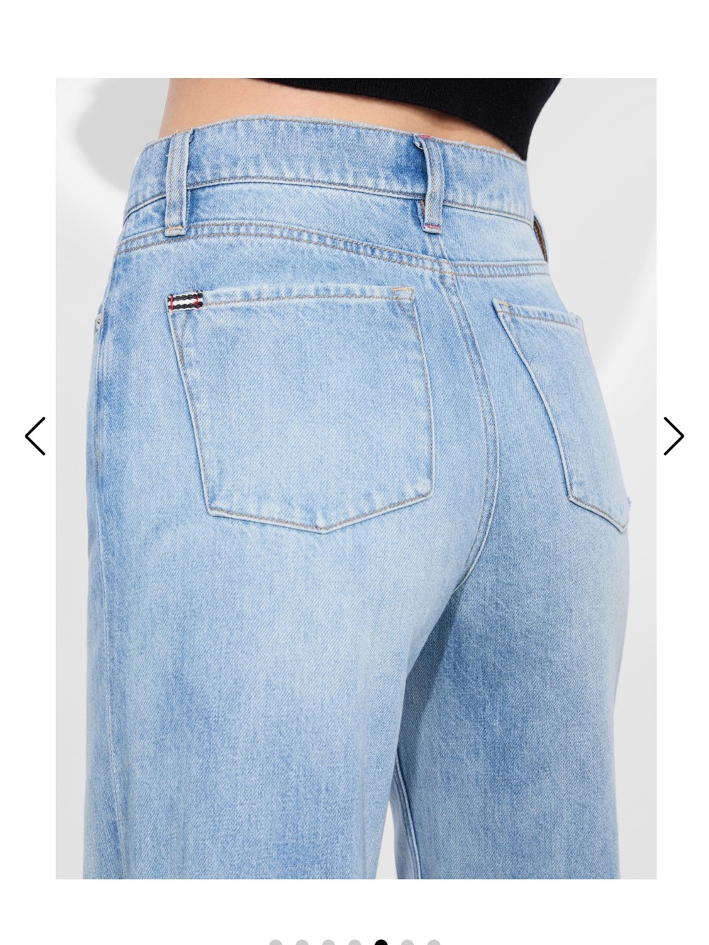 Alice + Olivia Light Wash High-Rise Wide Leg Jeans - Picture 3 of 13
